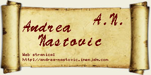 Andrea Nastović vizit kartica
